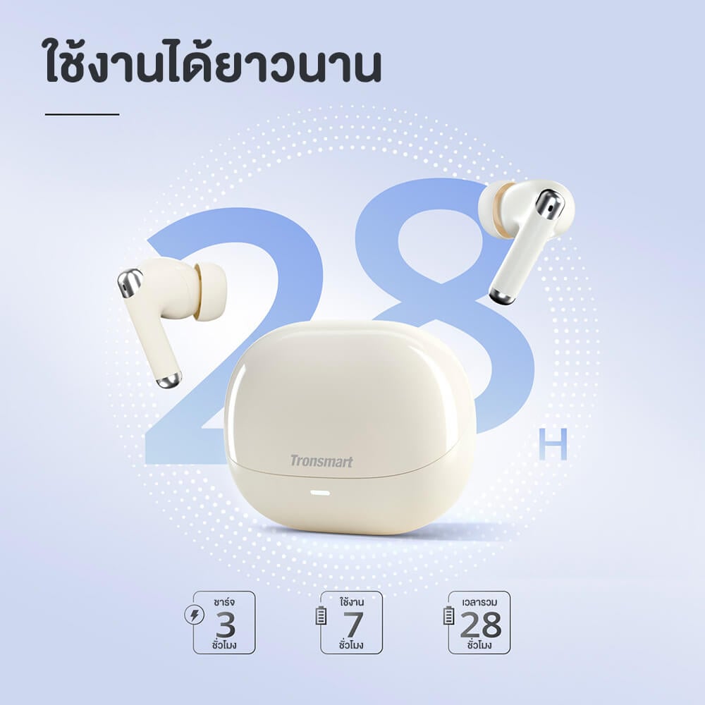 หูฟังไร้สาย TRONSMART SOUNFII R4 - สีเบจ